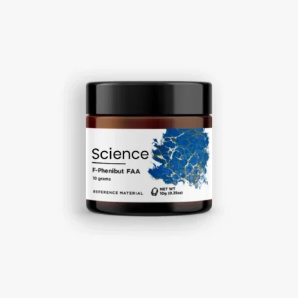 F-Phenibut (Fluorophenibut) FAA powder 10g lyophilized jar, high-purity GABA B receptor agonist for US and European laboratory anxiolytic and neuroprotection research