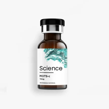 MOTS-C Aliquot 10mg in analytical-grade lyophilized vial for US and European laboratory research on mitochondrial-derived peptide and cellular metabolism pathways