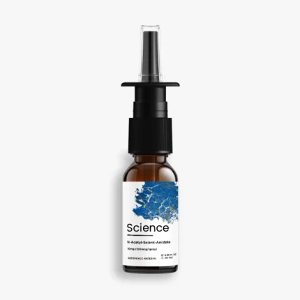 N-Acetyl-Selank-Amidate spray solution 10mg (1mg/mL) in amber glass nasal spray bottle for US and European laboratory anxiety research, cognitive enhancement, and GABA modulation studies