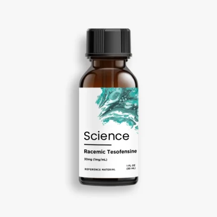 Racemic Tesofensine Solution 30mg (1mg/mL) in analytical-grade amber glass bottle for US and European laboratory research on triple monoamine reuptake inhibitor and anti-obesity pathways