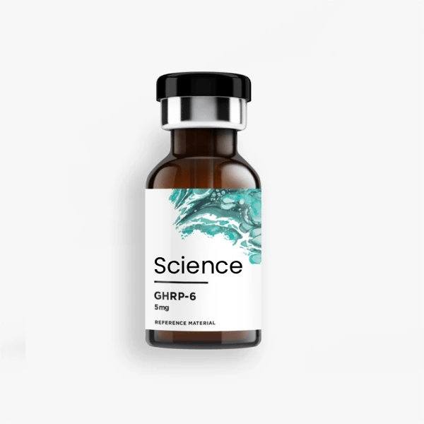 BIo-Science3 GHRP-6 Aliquot 5mg in analytical-grade lyophilized vial for US and European laboratory research on growth hormone-releasing peptide and ghrelin receptor agonist pathways