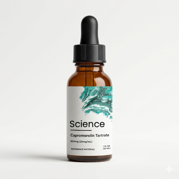 Capromorelin-Tartrate-Solution-600mg-20mg_mL (1) Capromorelin Tartrate Solution 600mg (20mg/mL) in analytical-grade vial for US and European laboratory research on growth hormone secretagogue receptor (GHSR) and ghrelin mimetic pathways Capromorelin Tartrate Solution 600mg (20mg/mL) in analytical-grade vial for US and European laboratory research on growth hormone secretagogue receptor (GHSR) and ghrelin mimetic pathways