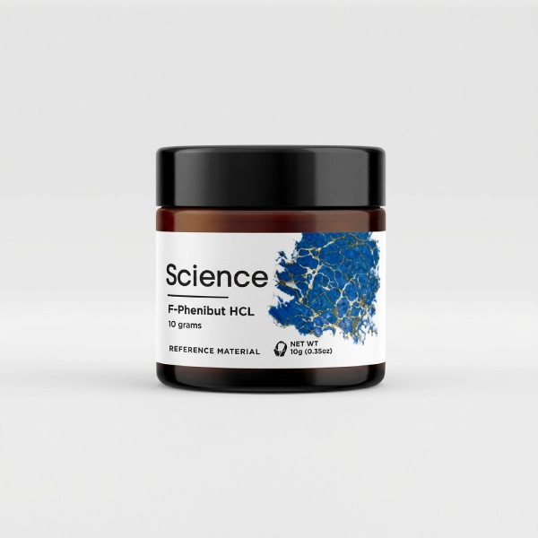 F-Phenibut-Fluorophenibut-HCl-Powder-10g F-Phenibut (Fluorophenibut) HCl powder 10g lyophilized jar, high-purity GABA B receptor agonist for US and European laboratory anxiolytic and neuroprotection research