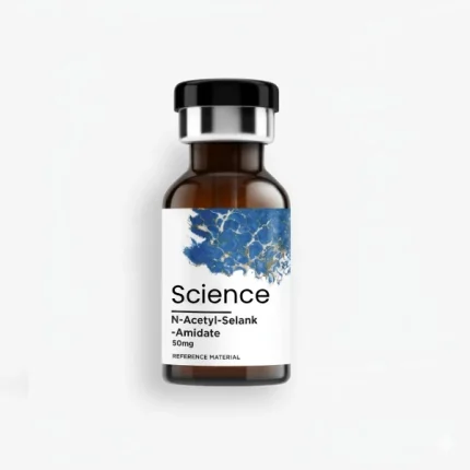N-Acetyl-Selank-Amidate aliquot lyophilized peptide in sealed glass vial for US and European laboratory anxiety research, cognitive enhancement, and GABA modulation studies