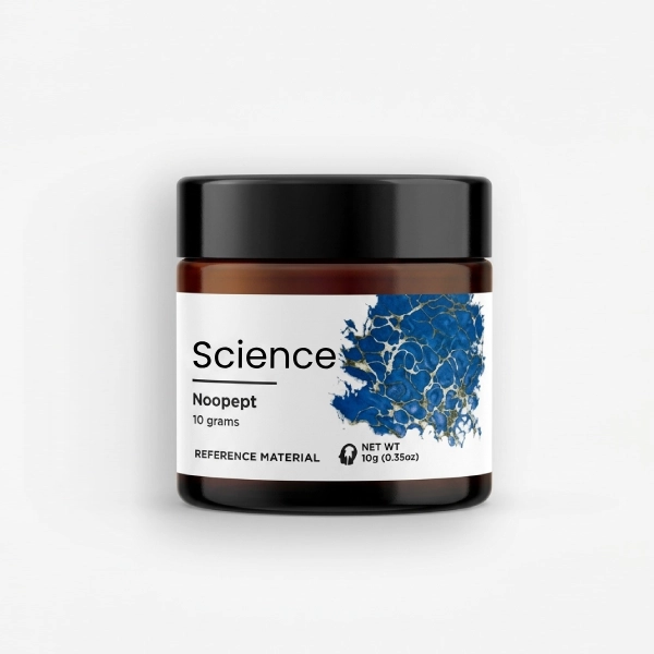 Noopept-Omberacetam-Powder-10g Noopept (Omberacetam) 10g white crystalline dipeptide nootropic powder in sealed bag with micro measure for US and European laboratory cognitive enhancement, neuroprotection, and AMPA/NMDA receptor modulation studies