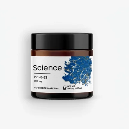 PRL-8-53 500mg analytical powder in PET jar for US and European laboratory research applications