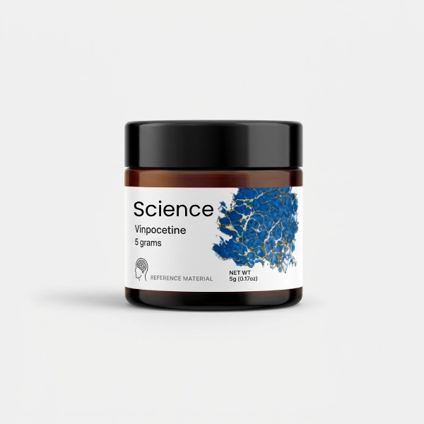 Vinpocetine-Powder-5g Vinpocetine 5g analytical powder in resealable mylar bag for US and European laboratory research applications